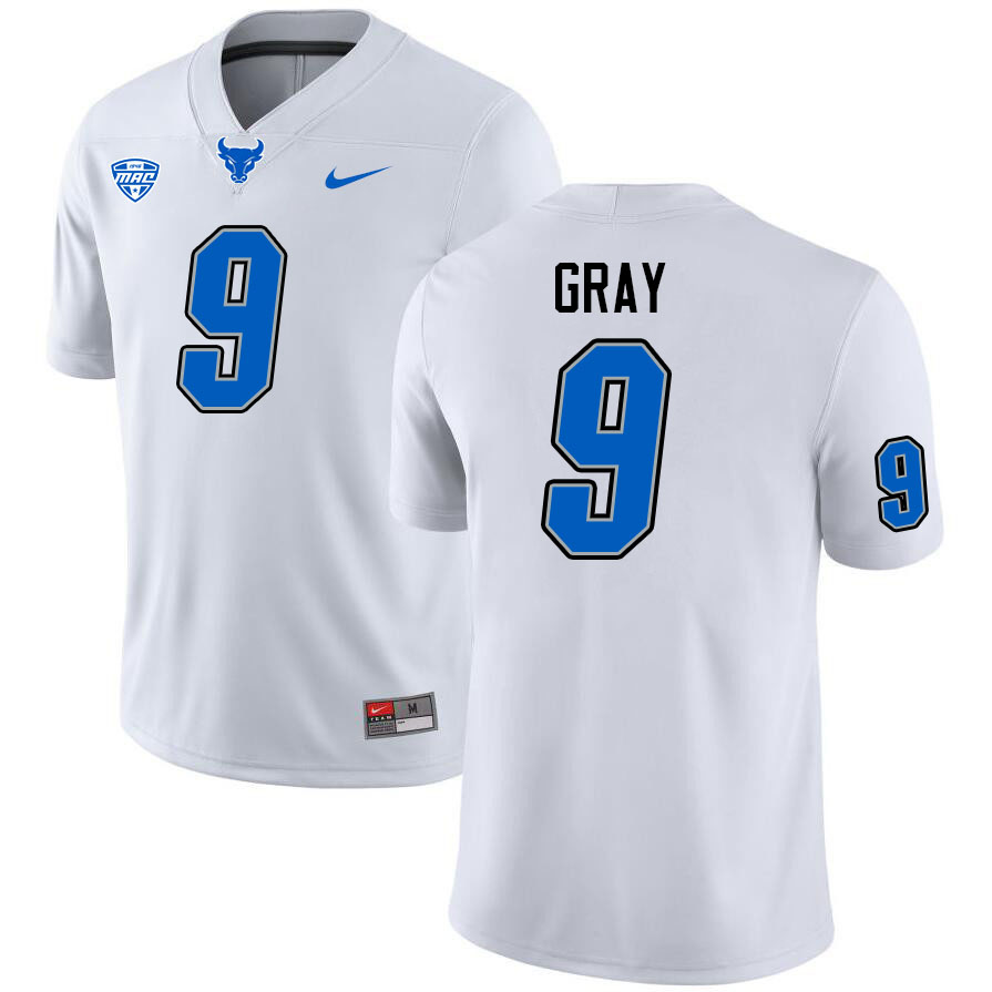 Buffalo Bulls #9 Gunnar Gray College Football Jerseys Stitched Sale-White